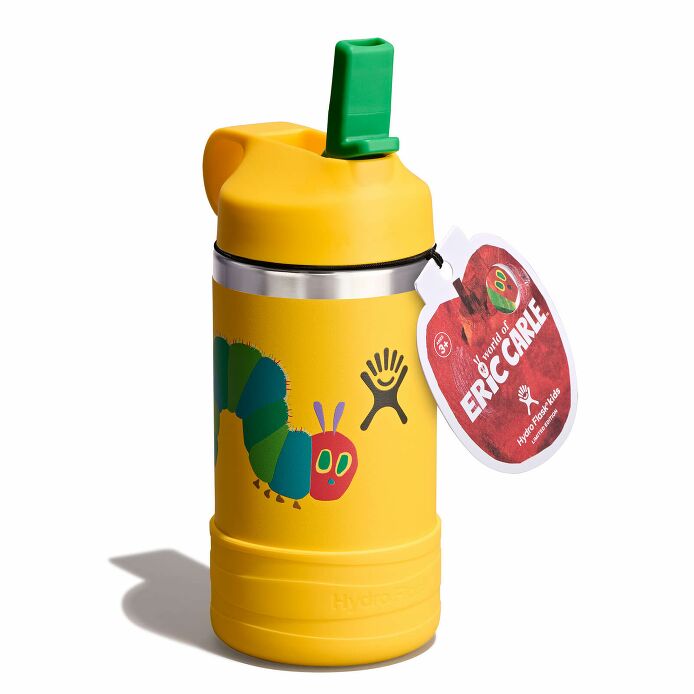 kids-12-oz-bottle-world-of-eric-carletm-q1 le26-w12-1000-kids-12-oz-wide-straw-cap-and-boot-yellow-caterpillar-angled-lid-open-withtag_1.jpg